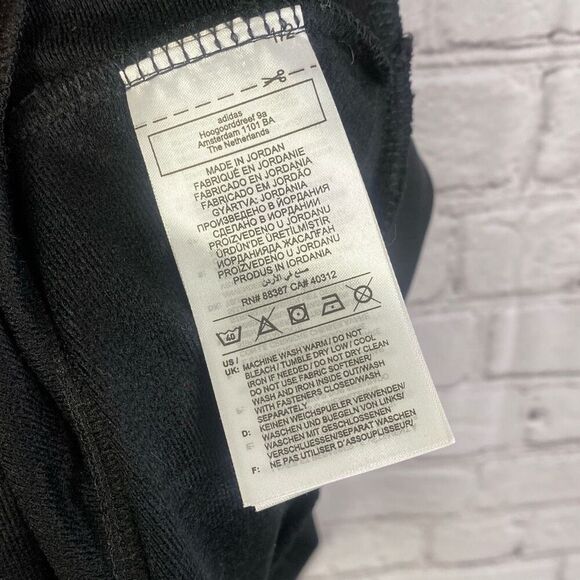 Adidas Classic Black White Stripe Full Zip Warm Up Jacket Size 2 XL    294 - Picture 7 of 7